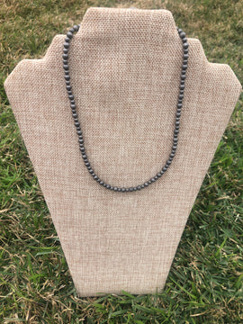 3mm and 4mm Corrugated Navajo Pearl Choker Necklace