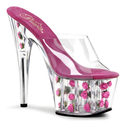 Adore 701FL Clear and Pink Flower Platforms