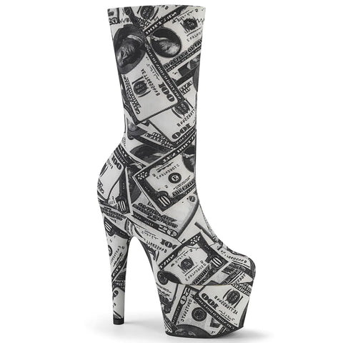dollar bills ankle boots platform shoes