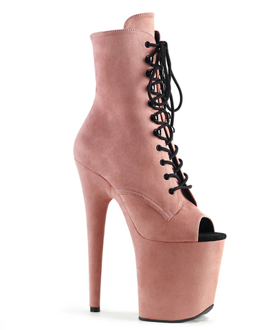 baby pink pleaser flamingo ankle boots