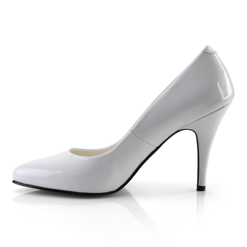 white patent pumps