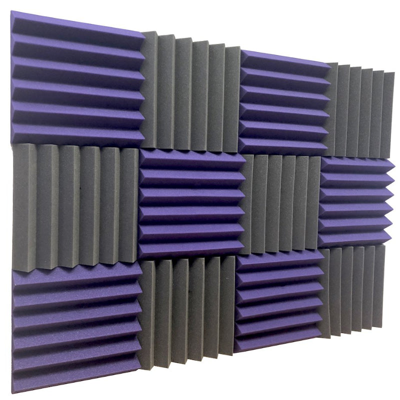 Purple and Black Acoustic Foam Panels - Soundproof Store – SoundproofStore