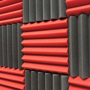 desinficere renæssance Kronisk Red & Black Acoustic Foam Sound Absorption Panels - Soundproof Store –  SoundproofStore