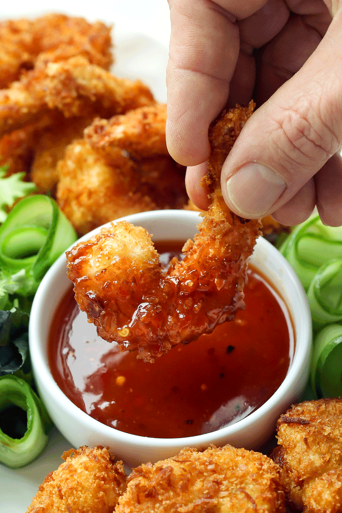 Coconut Shrimp with Sweet Chili Hot Sauce