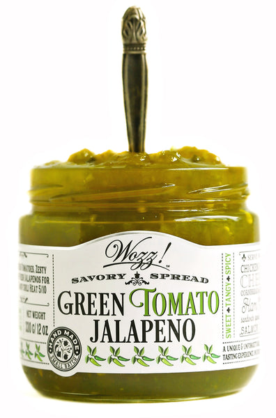 Green Tomato Jalapeno Pepper Jelly Spread | Wozz! Kitchen Creations