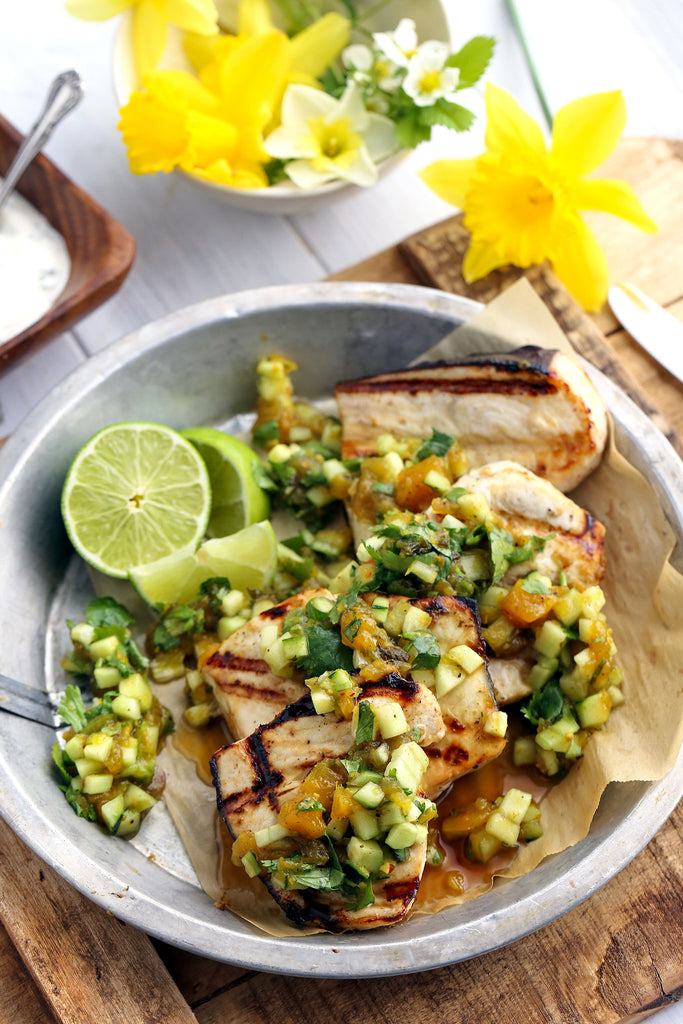 Grilled Swordfish with Pineapple Salsa