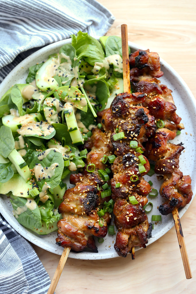 Japanese Sesame Marinated Chicken Skewers