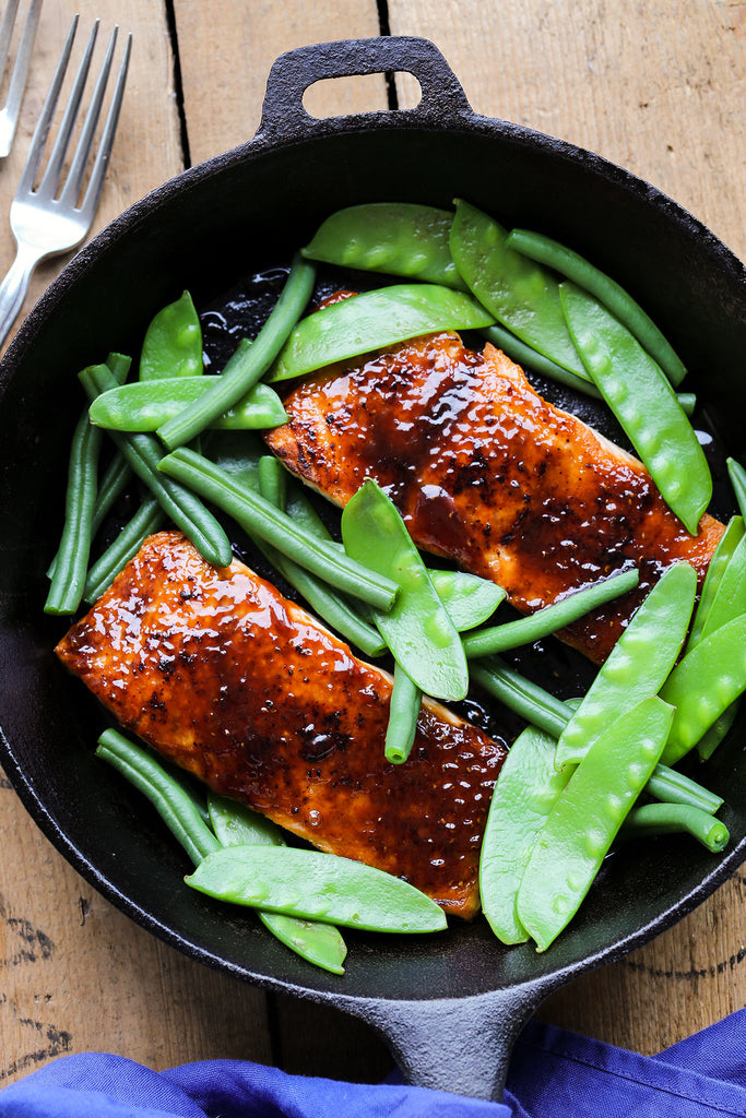 Salmon Glazed with Korean Barbecue Sauce