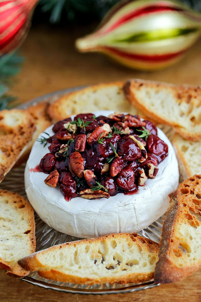 Baked Brie with Sour Cherry Jam Spread