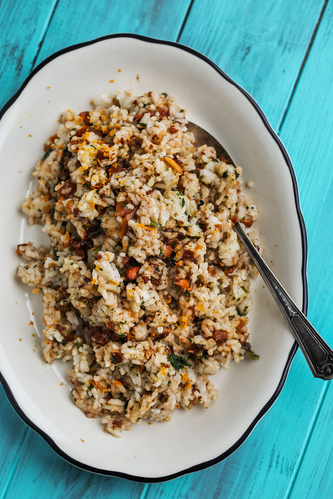 Moroccan Rice with Date, Candied Orange and Almonds