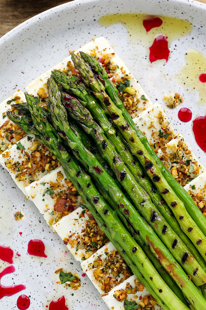 Grilled Asparagus with Spiced Beet Vinegar
