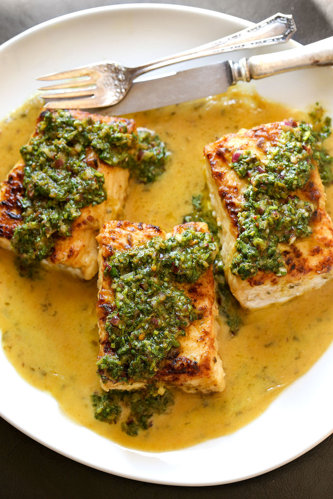 Halibut with Chermoula Sauce