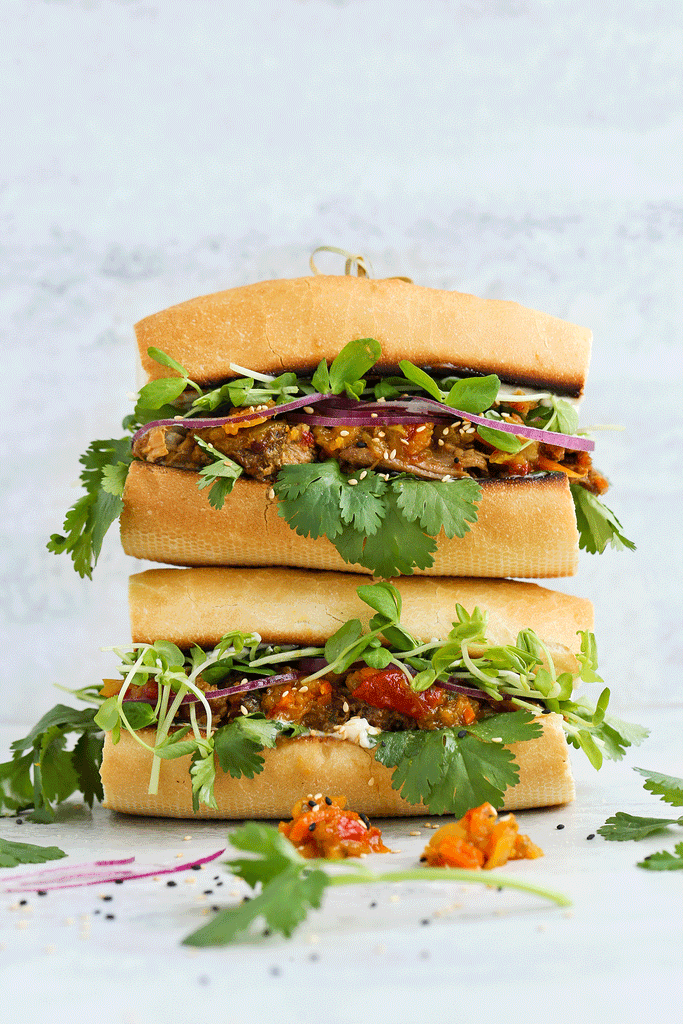 Pulled Pork Sandwich with Thai Orange Ginger Carrot Relish