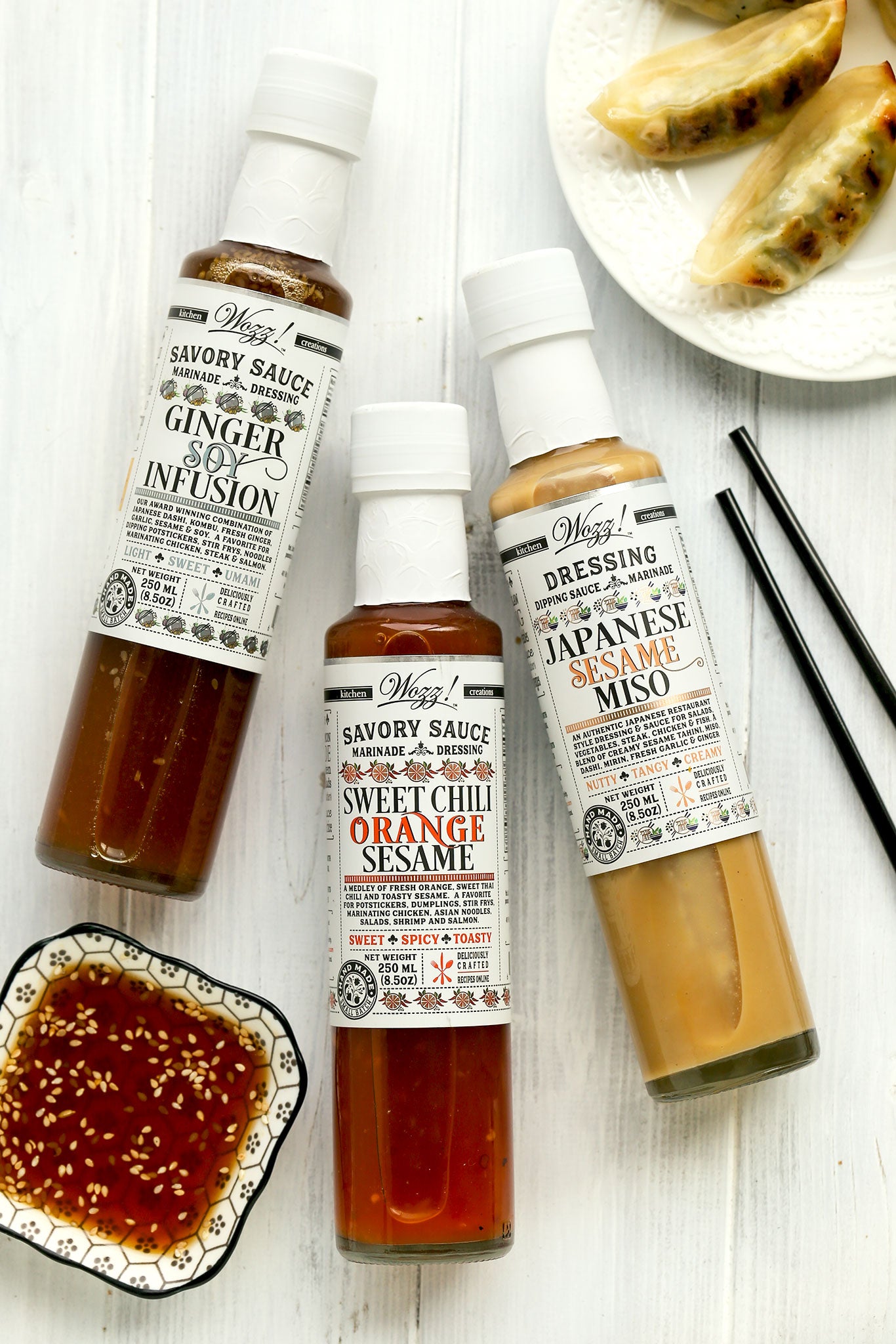 Asian Dipping Sauces Trio | Sauces For Potstickers | Wozz! Kitchen ...