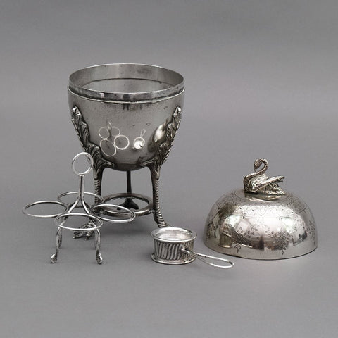 What is an antique silver egg coddler? Fine Victorian dining with an egg boiler