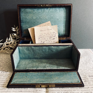 Antique French Leather Traveling Jewellery Box | Stationery Box – The ...