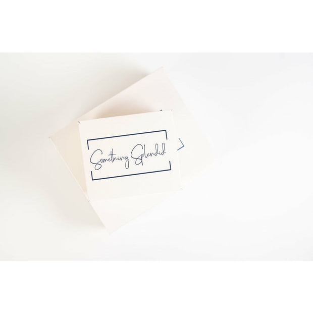 Ivory Gift Box, Gift Packaging, and Handwritten Card