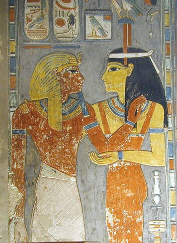 hathor sur la tombe d'un pharaon