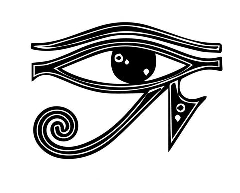 Oeil de Ra Symbole noir et blanc