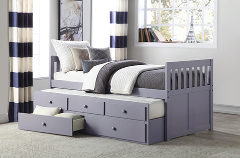 kids bed with trundle