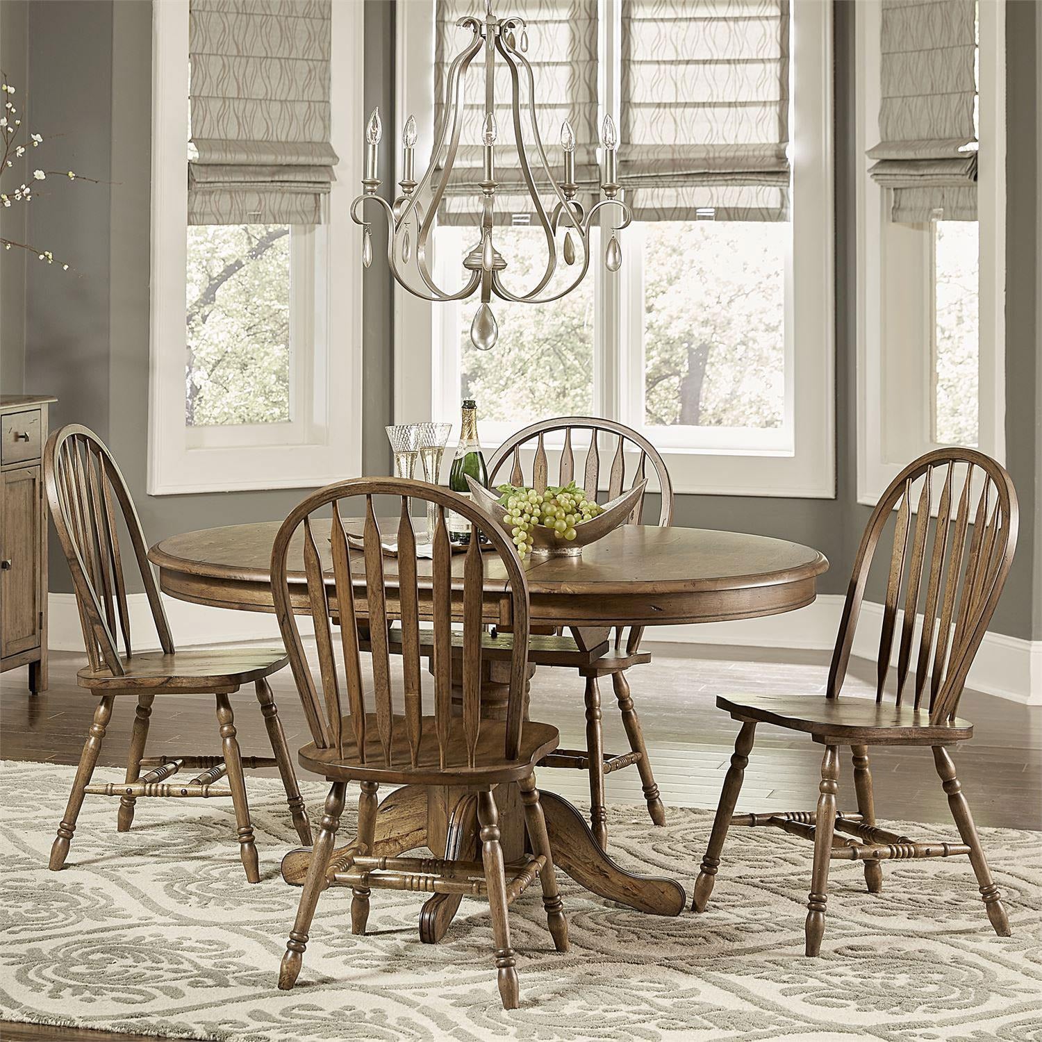 carolina crossing antique honey finish windsor dining chair