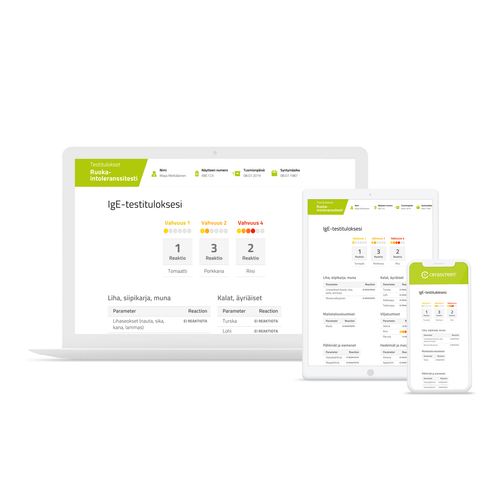Ruoka-intoleranssitesti ja ruoka-allergiatesti | cerascreen