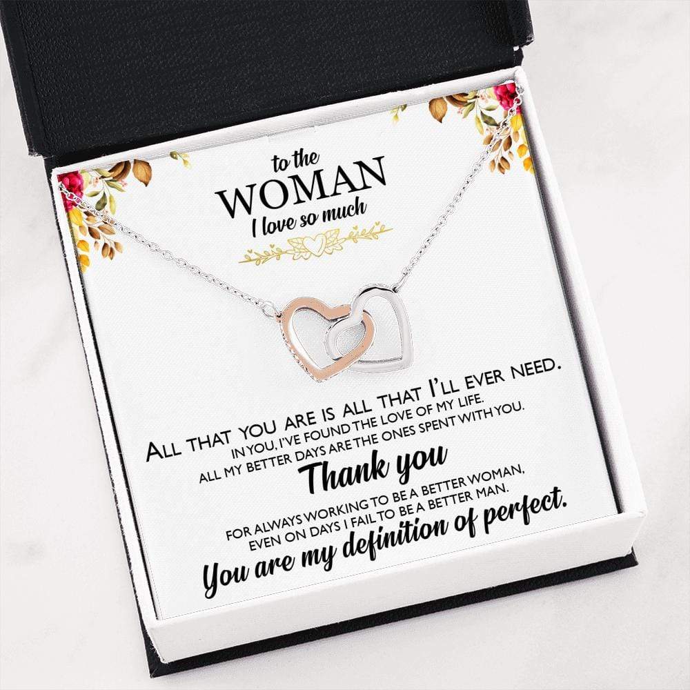 I Love You More Than Life Itself Happy Anniversary Interlocking Heart Pendant Necklace Jewelry Necklaces Cartamz Com