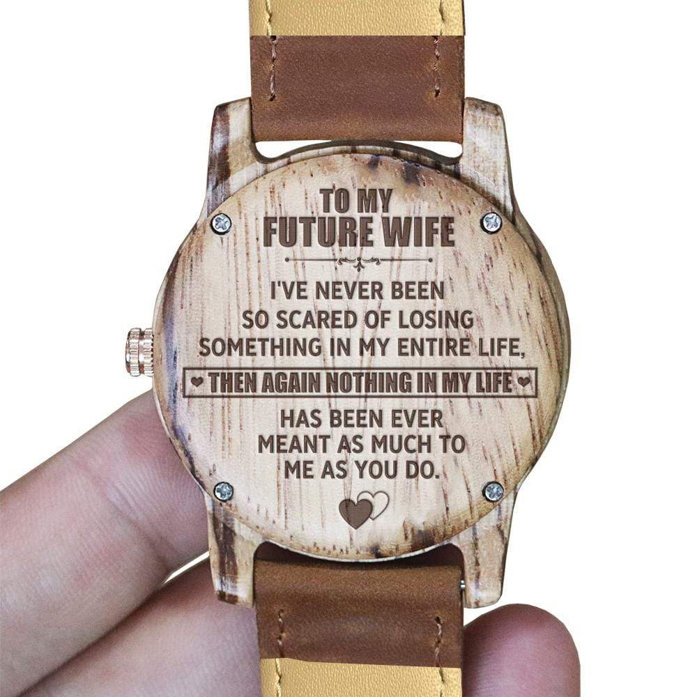 to my wife wooden watch