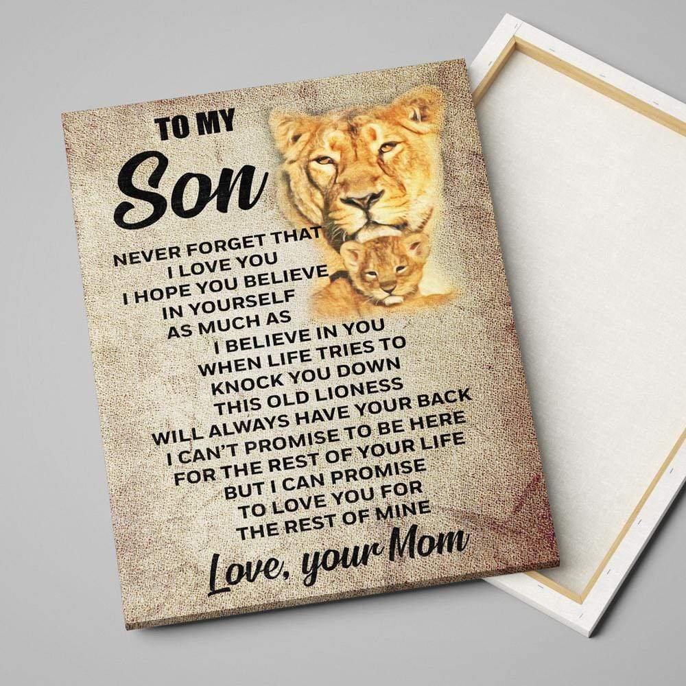 To My Son From Mom Canvas Wall Art Cw38 Tl Family Box Co