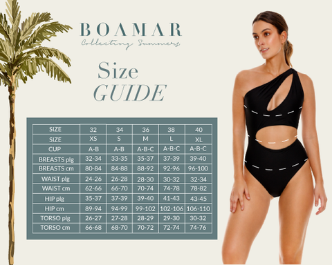 Swimsuit size chart