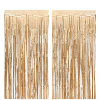 Gold Fringe Curtain Backdrop