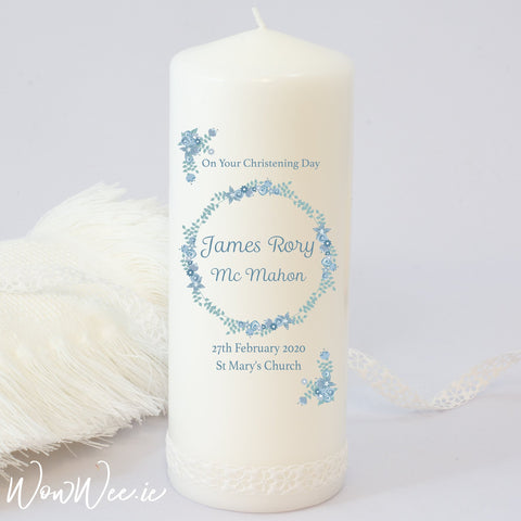 Personalised Christening Candle | Personalised Gifts for Godchild | WowWee.ie