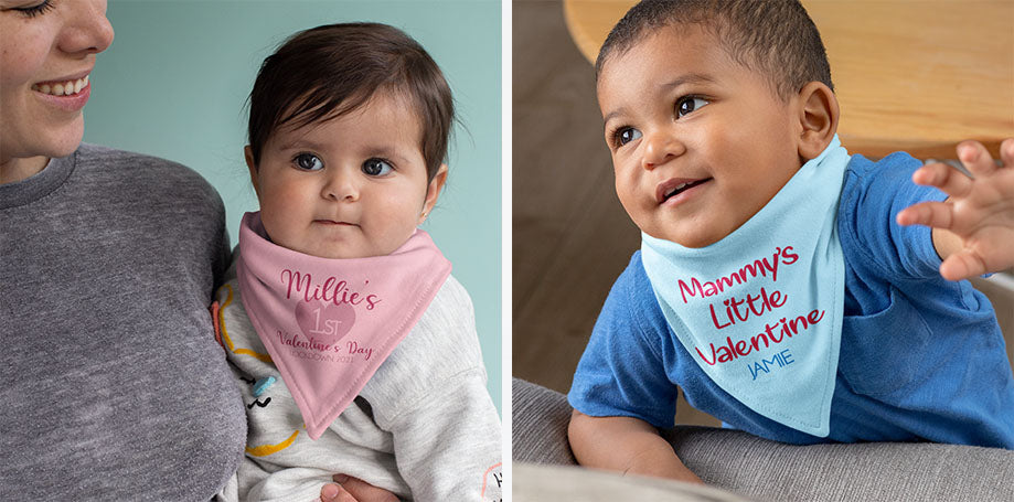 Personalised Valentine's Day Baby Bibs | Personalised Valentine's Day Lockdown Gifts | Personalised baby Valentine's Gift Ideas | WowWee.ie 