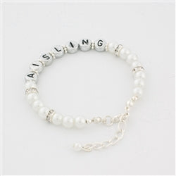 pearl christening bracelet