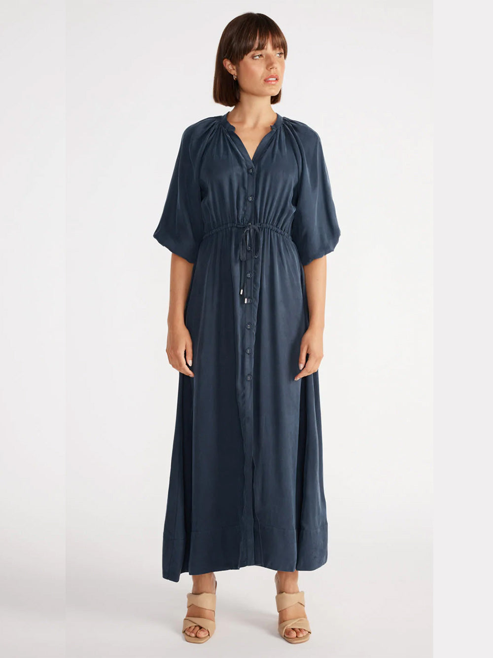 STAPLE THE LABEL Nala Cupro Midi Dress – instoreclothing