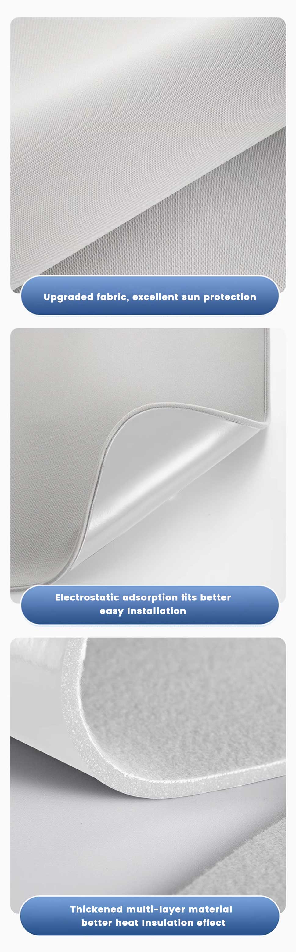 TAPTES® Electrostatic Adsorption Roof Sunshade for Tesla Model Y / Model 3  – TAPTES -1000+ Tesla Accessories