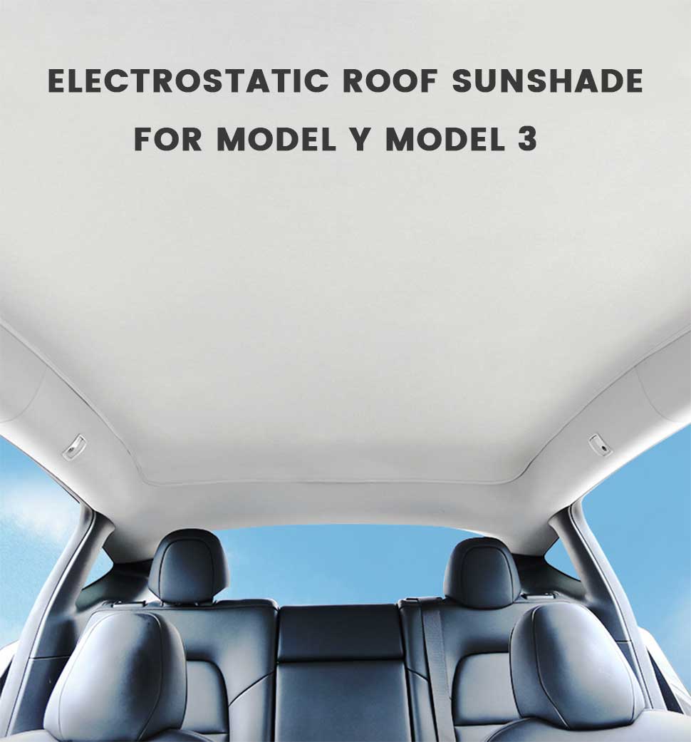 Livingfun For Tesla Model3 Modely Electrostatic Adsorption Type Skylight  Ceiling Insulation Sun Protection Sunshade - AliExpress