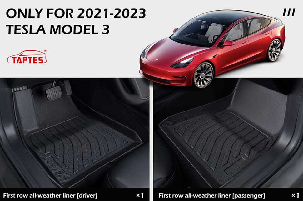 Cotaza RHD for Tesla Model 3 Floor Mats 2023 2022 2021 all weather Rubber  for Tesla model 3 mats 2023 model 3 floor mats model 3 accessories 2023  2022