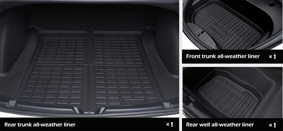 All Weather Trunk Mat for 2024 Tesla Model 3