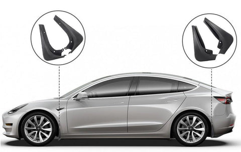 Tesla Model 3 / Y Full Coverage & Custom Fit Bolt-on Mud Flaps - T  Sportline - Tesla Model S, 3, X & Y Accessories