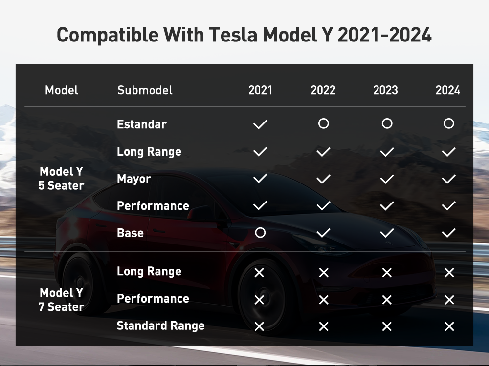 TAPTES Tesla Model Y Floor Mats 2024 2023 2022 2021,for Tesla Model Y Floor  Mats 2021-2024 All Weather TPE Floor Frunk Trunk Mats Cargo