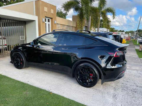 Rear Window Roof Spoiler (Fits: Tesla Model Y all years) Unpainted Black  380R