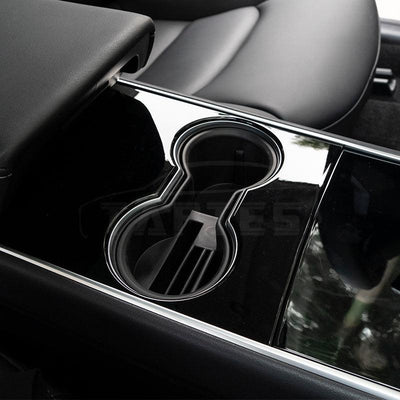 Spigen Center Console Cup Holder Insert (Up to 20 oz Venti Cups) Designed  for Tesla Model 3 and Y with Flushed-Fit [Carbon Edition] 2023/2022