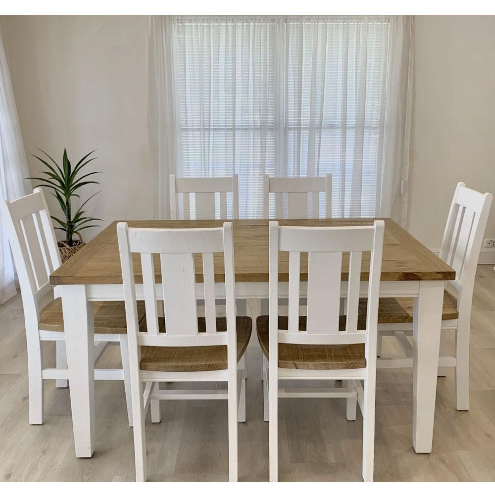 rustic wood kitchen table and chairs