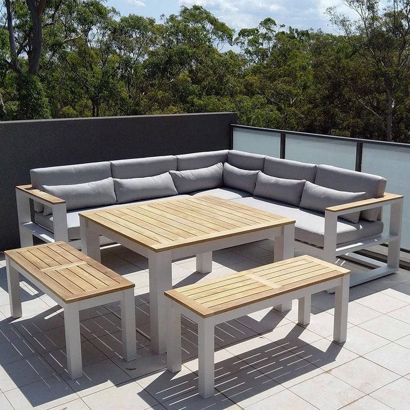 low outdoor dining set