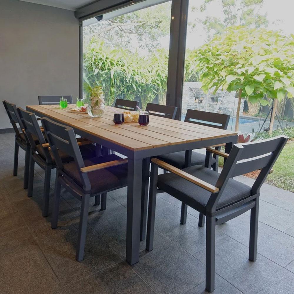 square patio table with 8 chairs