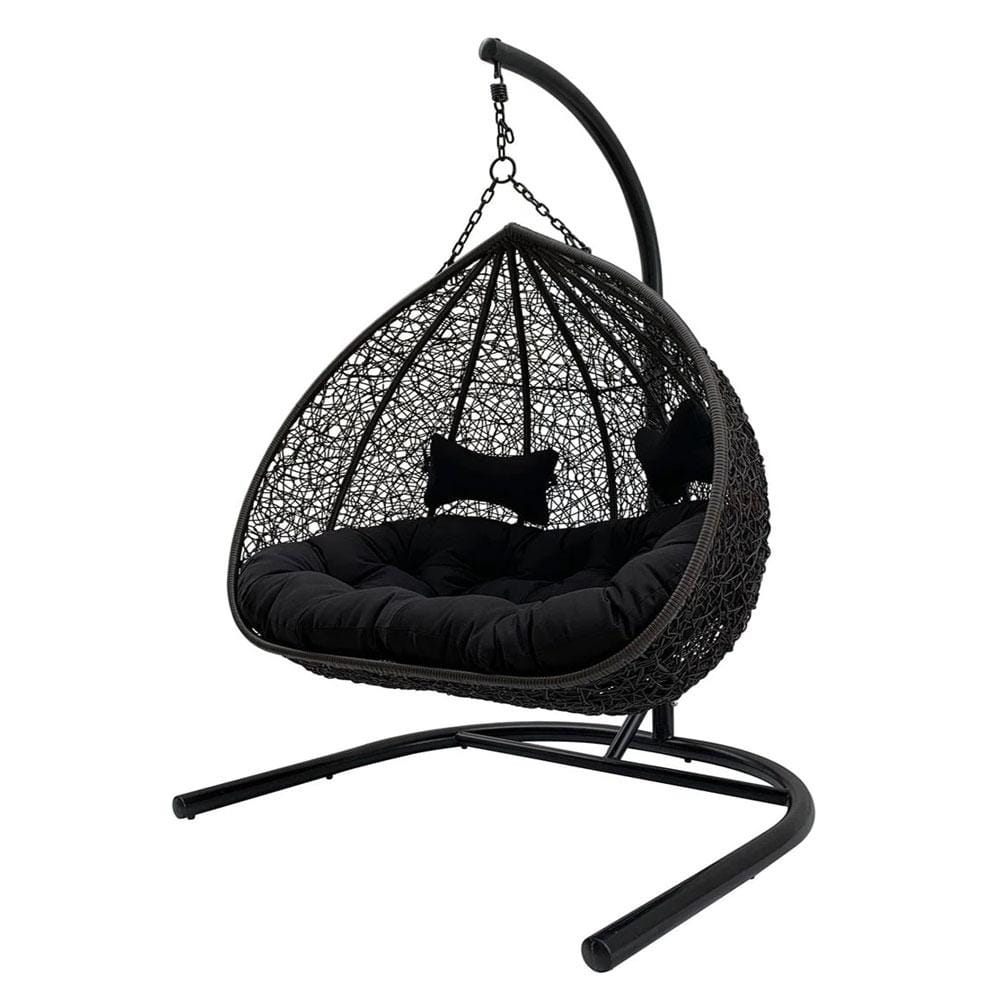 black egg outdoor chair