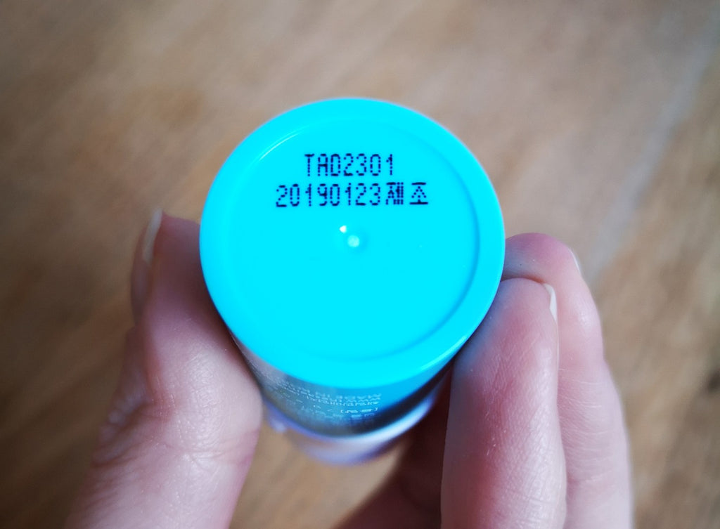manufacturing date on korean cosmetics