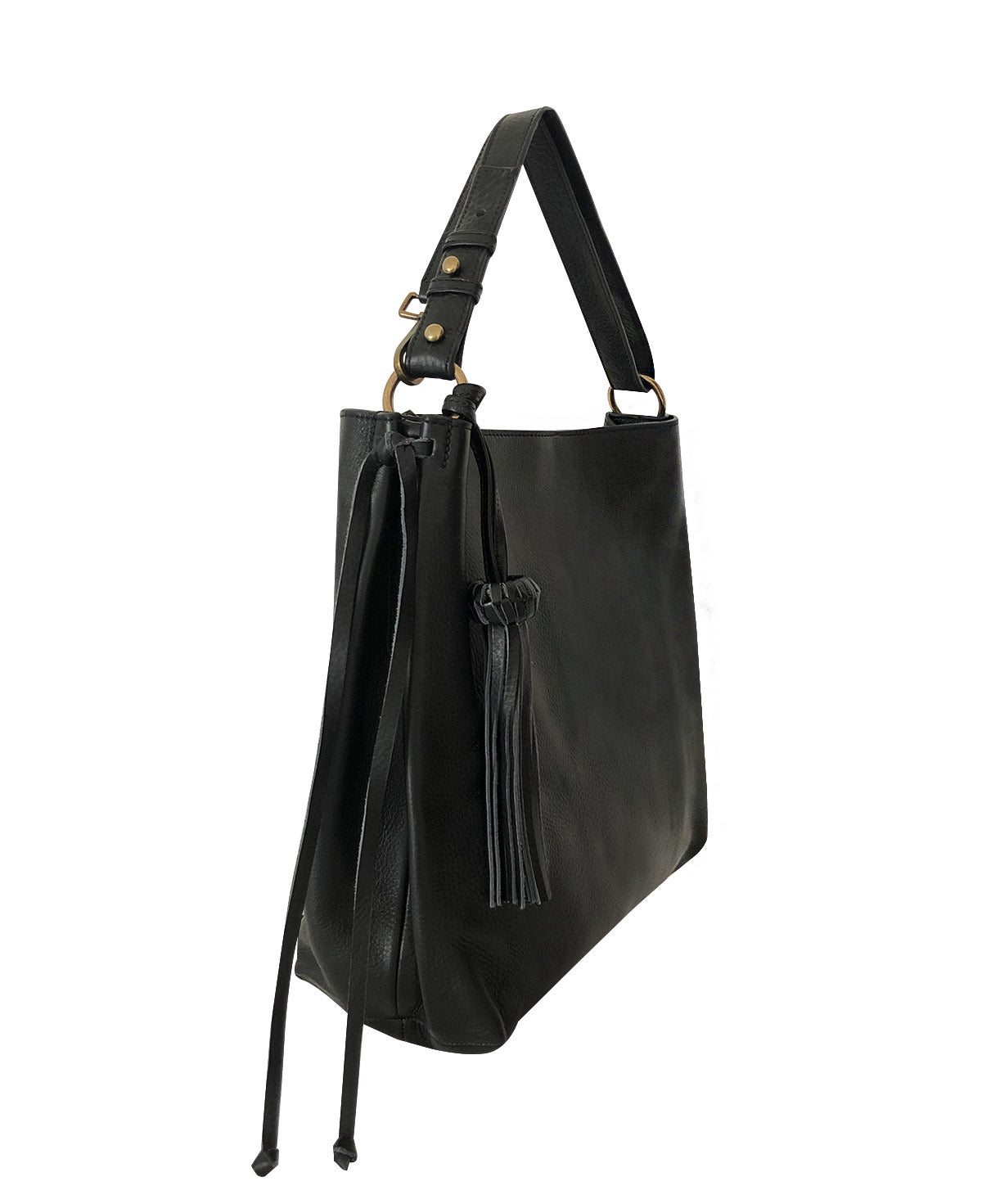 Shoulder Bag Bacalar Bis Black Leather – bixi awotan
