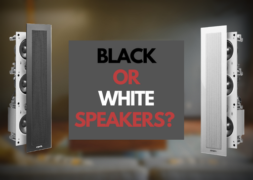 white or black speakers